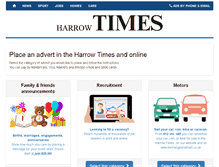 Tablet Screenshot of adbooker.harrowtimes.co.uk